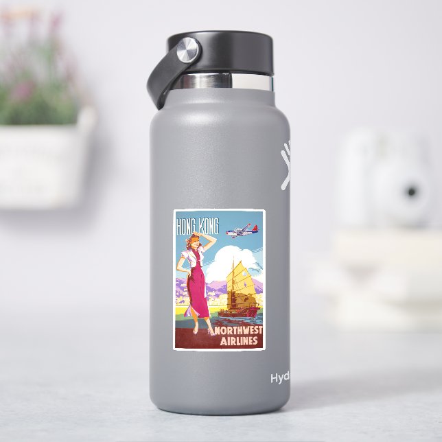 Vintage Northwest Airlines Advertising Poster (HydroFlask)