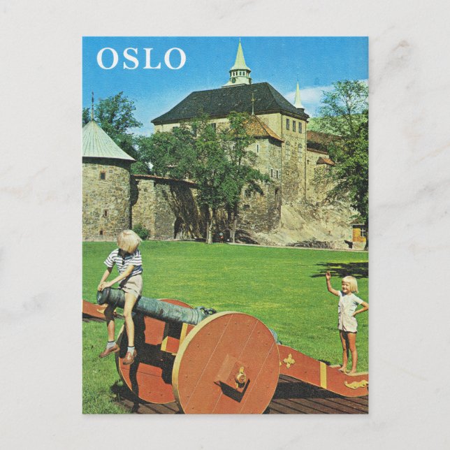 Vintage Norway,  Oslo, Fortifications Postcard (Front)