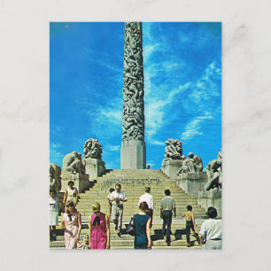 Vintage Norway, Oslo, Sculpture Park Postcard