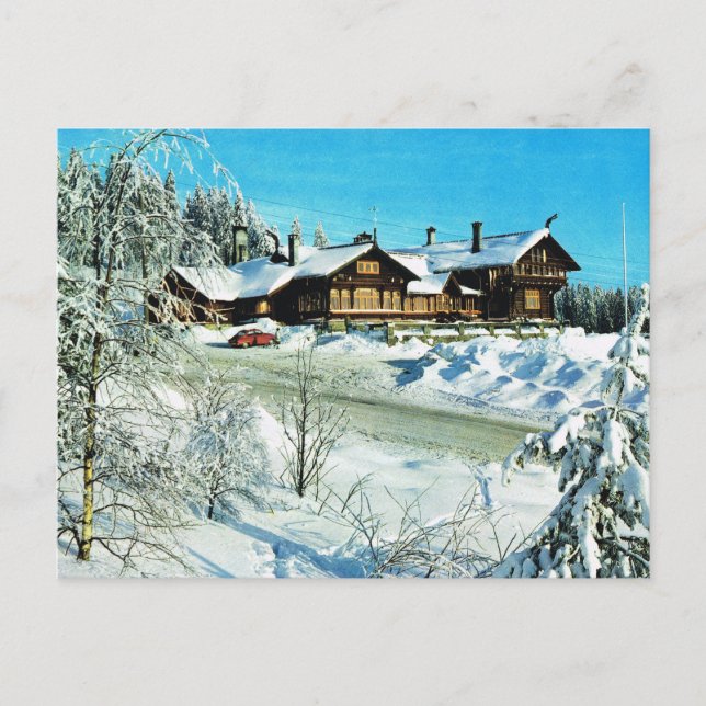 Vintage Norway,  Oslo, Winter scene Postcard (Front)