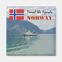 Vintage Norway Scandinavia Fjords travel souvenir