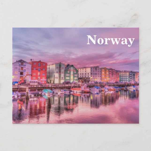 Vintage Norway Travel Tourism Postcard (Front)