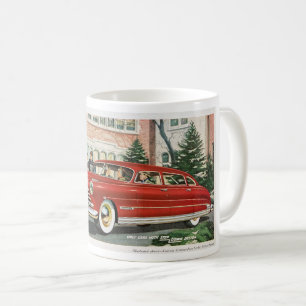 VINTAGE NOSTALGIA AUTOMOBILE ILLUSTRATION COFFEE MUG