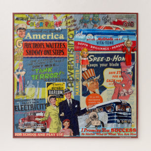 VINTAGE NOSTALGIA COLLAGE JIGSAW PUZZLE