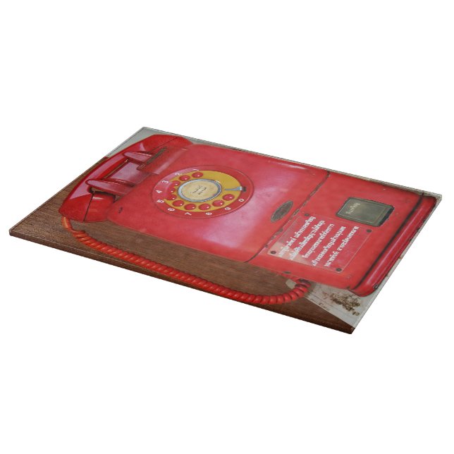Vintage Nostalgic Old Classic Retro Telephone Cutting Board (Corner)