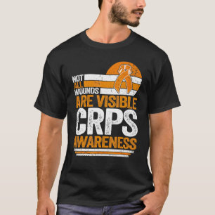 Vintage Not All Wounds Are Visible CRPS Orange Rib T-Shirt