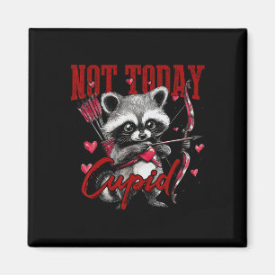 Vintage Not Today Cupid Feral Cute Raccoon Valenti Magnet