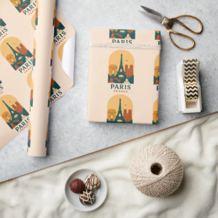 Vintage Notre Dame Wrapping Paper Paris Cathedral