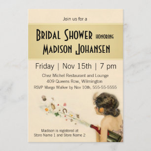 Vintage Nouveau Bridal Shower Invitation