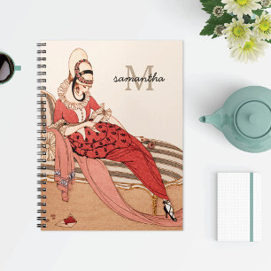 Vintage Nouveau Fashion Monogram Notebook