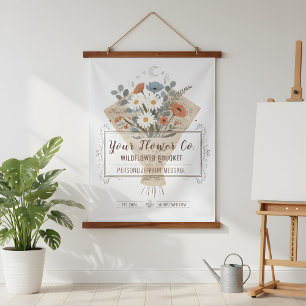 Vintage Novel Page Flowers Custom Design Hanging Tapestry