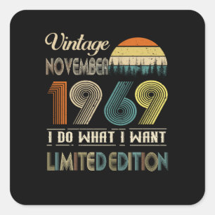 Vintage November 1969 What I Want Limited Edition Square Sticker
