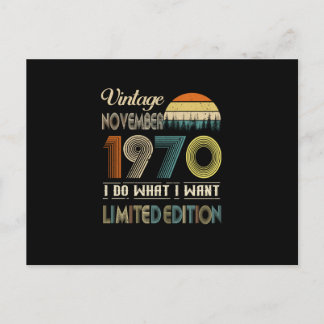 Vintage November 1970 What I Want Limited Edition Invitation Postcard