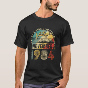 Vintage November 1984 40th Birthday Gift For Men W T-Shirt