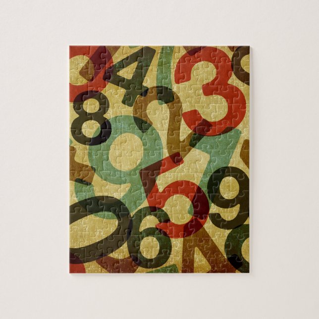 Vintage number puzzle (Vertical)