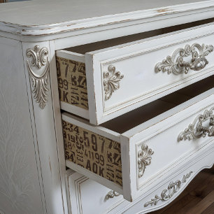 Vintage numbers for furniture decoupage or collage tissue paper