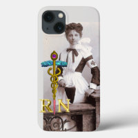 VINTAGE NURSE and Gold Caduceus NR Emblem Case-Mat