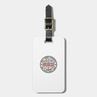 Vintage Nurse Appreciation Floral Medical Shirt De Luggage Tag