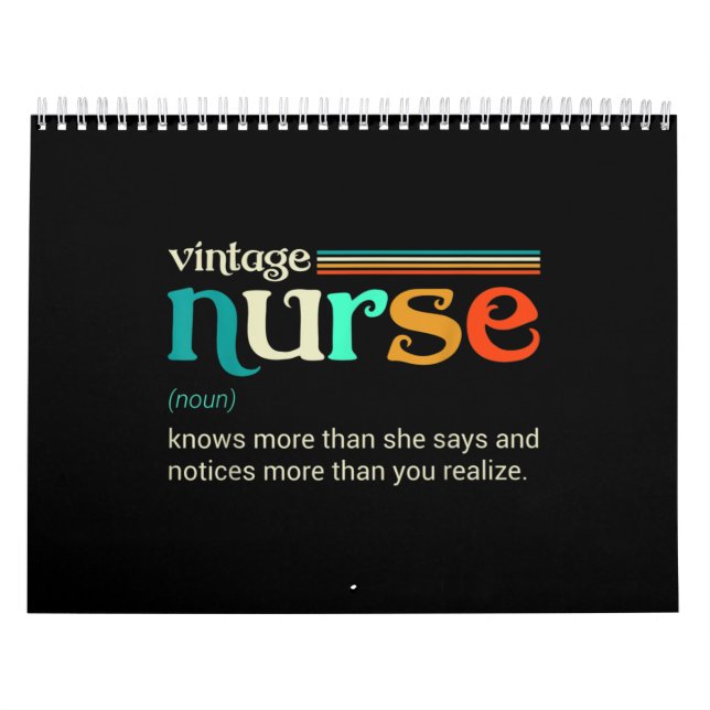 Vintage nurse calendar (Cover)