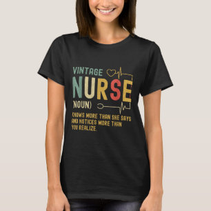 Vintage Nurse Definition Funny Registered Nursing T-Shirt