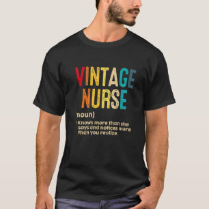 Vintage Nurse Definition Hospital Medical Register T-Shirt