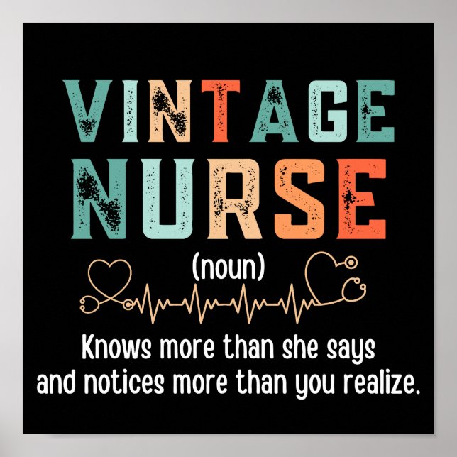 Vintage Nurse Definition Poster (Front)