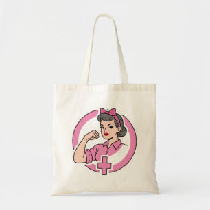 Vintage Nurse Feminist T-Shirt Tote Bag