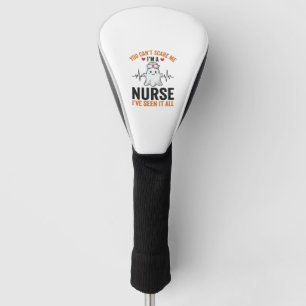 Vintage Nurse Ghost You Can’t Scare Me Golf Head Cover