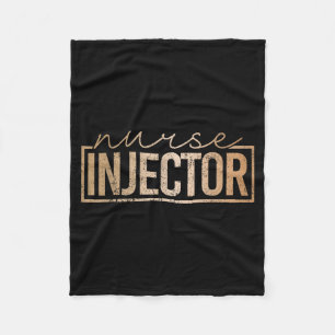 Vintage Nurse Injector Aesthetic Nurse Injector Fleece Blanket
