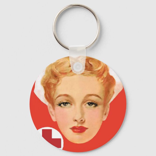 Vintage Nurse Key Ring (Front)