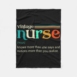Vintage Nurse Noun Definition Knows More Than She Fleece Blanket