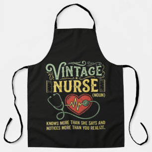 Vintage Nurse Noun Knows More Than She Says Apron