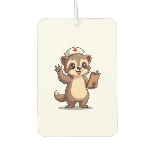 Vintage Nurse Sloth Cute Retro Medical Animal 2 Car Air Freshener