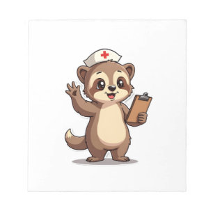 Vintage Nurse Sloth Cute Retro Medical Animal 2 Notepad