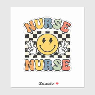 Vintage Nurse Smiley Chequerboard Shirt Design_1