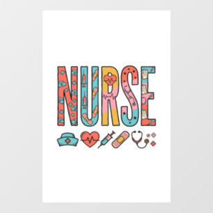 Vintage Nurse Typography Medical Icon Shirt Design