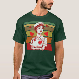 vintage nurse valentines day gift for girl nurse g T-Shirt