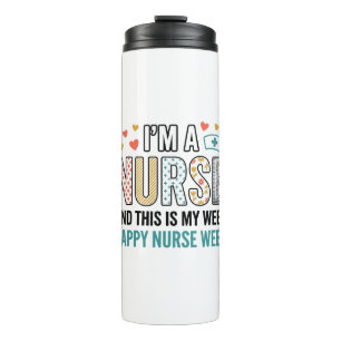 Vintage Nurse Week Appreciation Typography Shirt_1 Thermal Tumbler