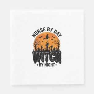Vintage Nurse Witch Halloween Design_1 Napkin