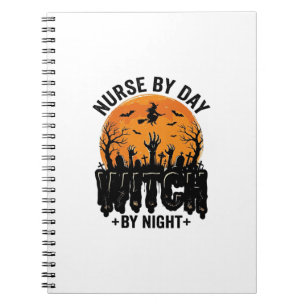 Vintage Nurse Witch Halloween Design_1 Notebook
