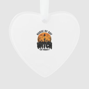 Vintage Nurse Witch Halloween Design_1 Ornament