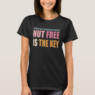 Vintage Nut Free Is The Key Protect Women Sports F T-Shirt