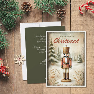 Vintage Nutcracker Christmas  Holiday Card