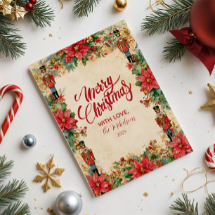 Vintage Nutcracker Christmas Holiday Card