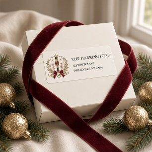 Vintage Nutcracker Monogram Family Name Return Address Label