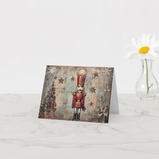 Vintage Nutcracker Soldier  Card (Small Plant)