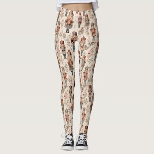 Vintage Nutcracker Soldiers - Classic Christmas Leggings