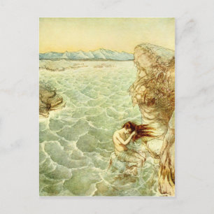 Vintage Nymph Book Illustration Postcard