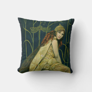 Vintage Nymph Throw Cushion