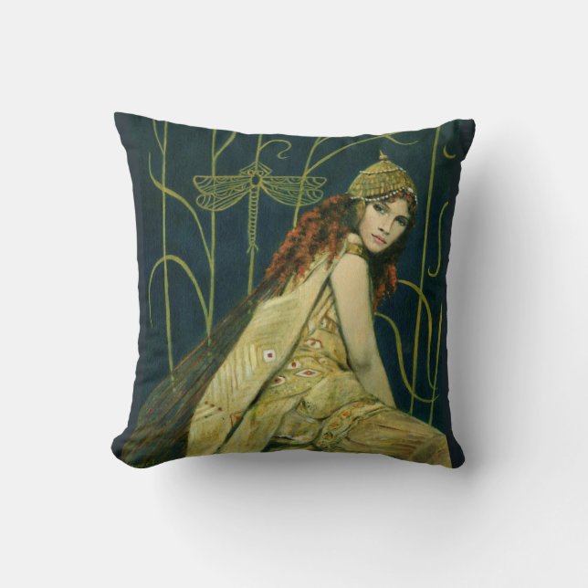 Vintage Nymph Throw Cushion (Front)